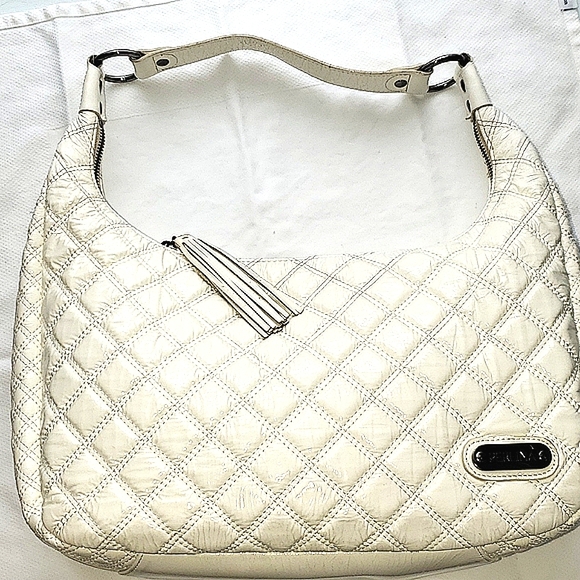 Perlina. Hobo style handbag,  ivory with light brown interior - Picture 7 of 9